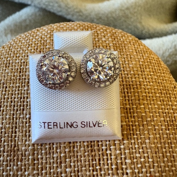 Jewelry - Sterling Silver Two Carat Moissanite Earrings